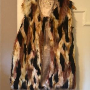 Colorful fur vest